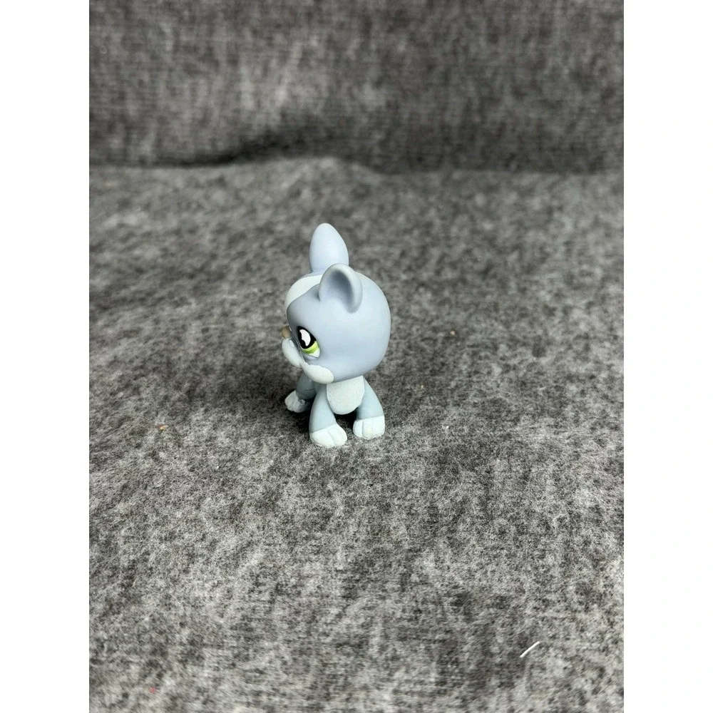 Hasbro Littlest Pet Shop Gray Boston Terrier Dog #857 Figure 2004 LPS Toy C-037